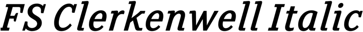 Preview FS Clerkenwell Italic
