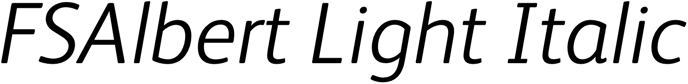 Preview FSAlbert Light Italic