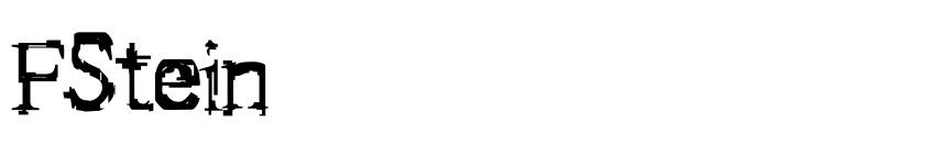 Font FStein by Unknown