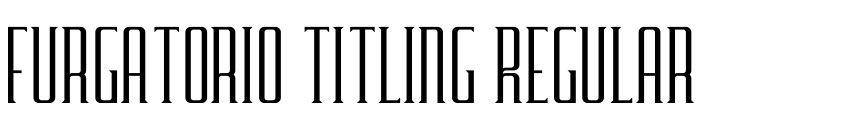 Font Furgatorio Titling Regular by Aaron Amar