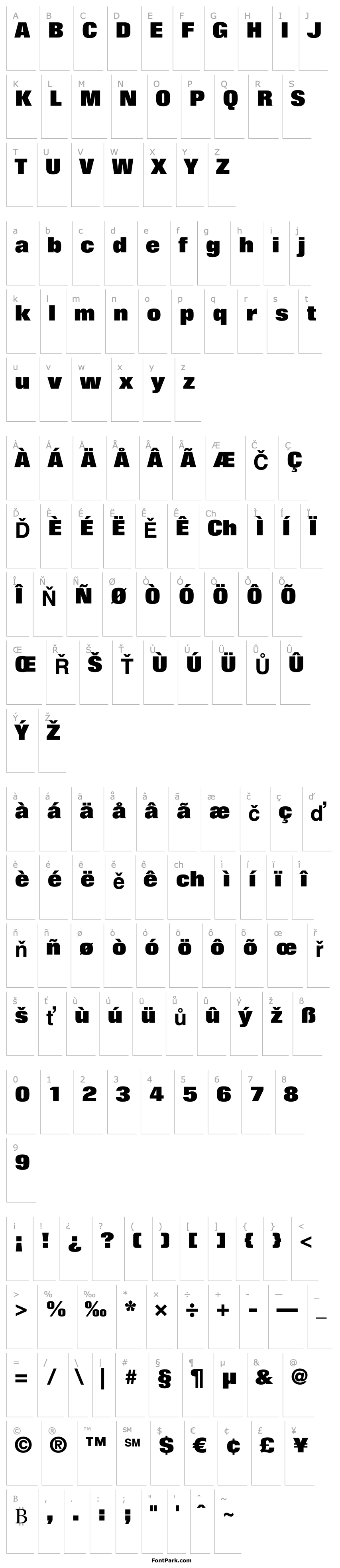 Overview FolioStd-ExtraBold