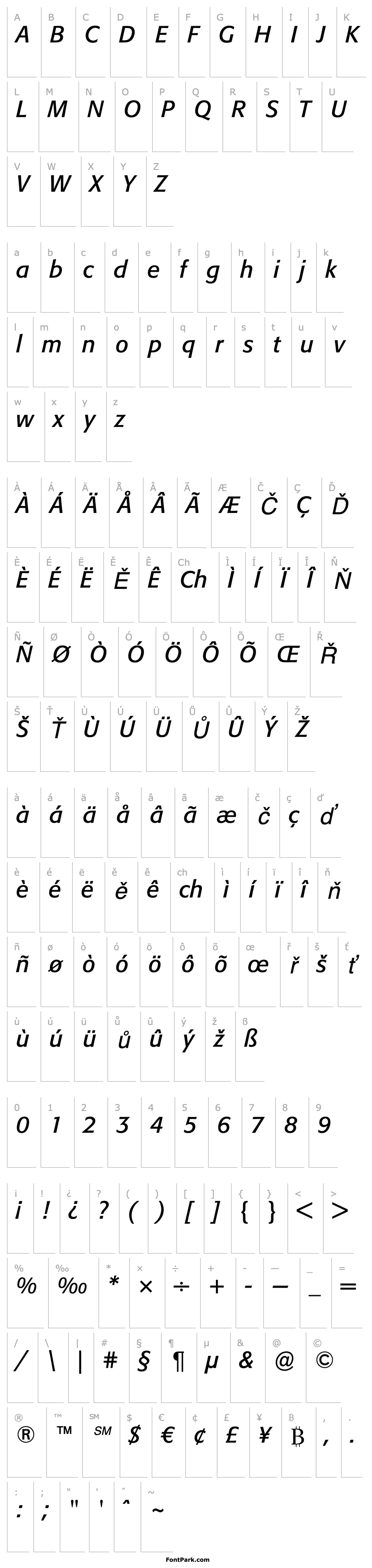 Overview Formata-Italic