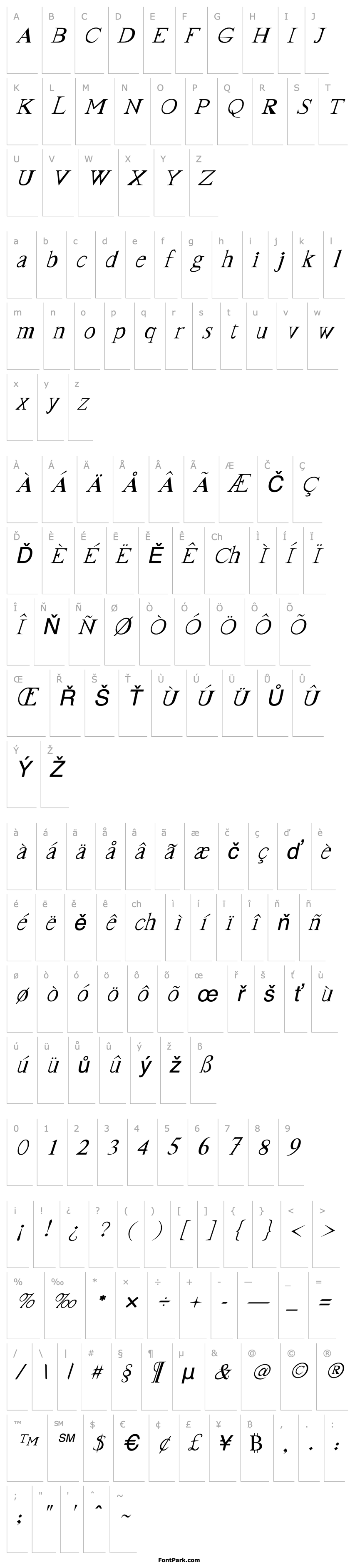 Overview FrankTimes Italic