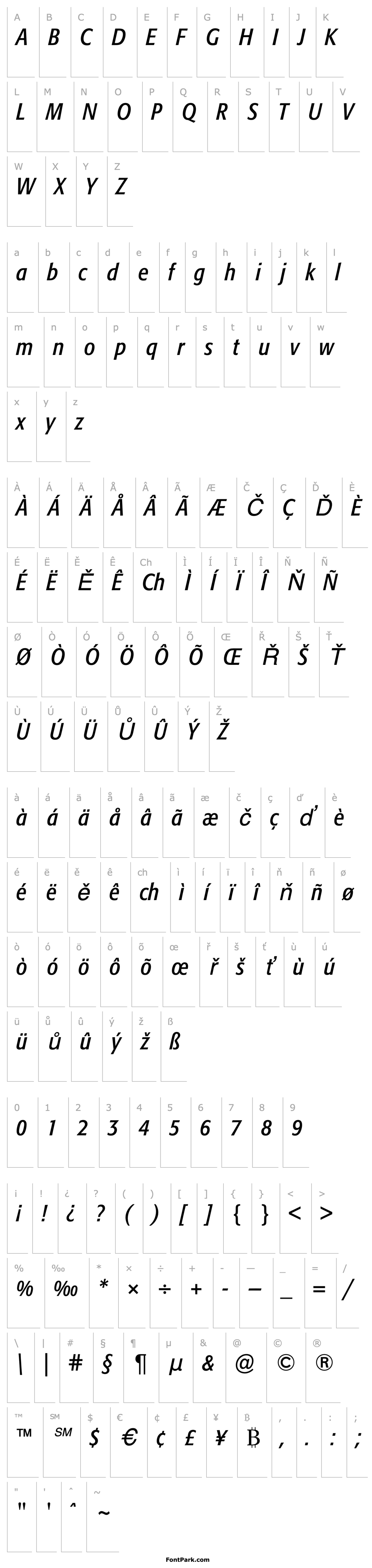 Overview Formata Condensed Italic