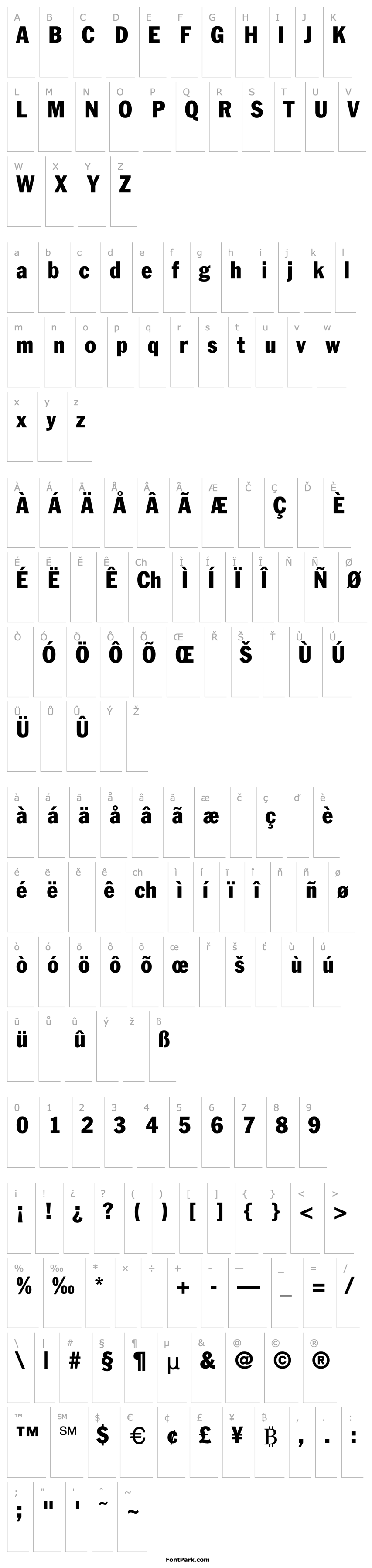 Overview FranklinGothic-Condensed