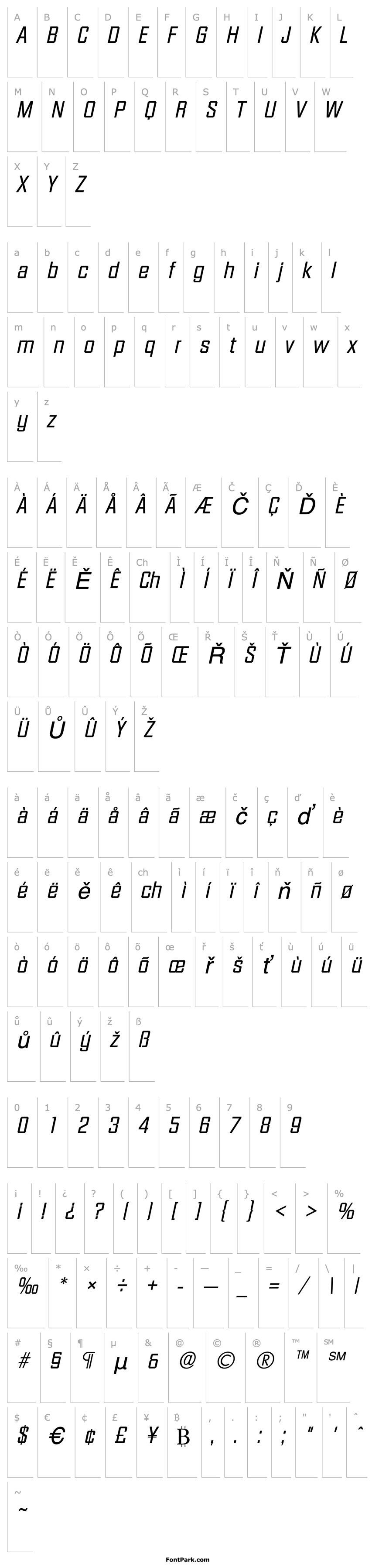 Overview Facet Italic