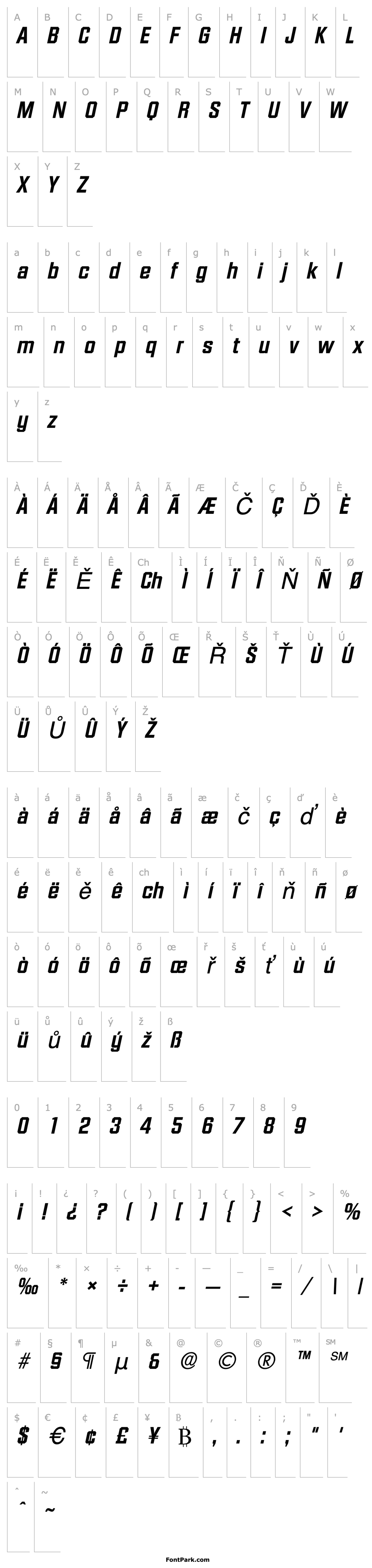 Overview FacetExtrabold Italic