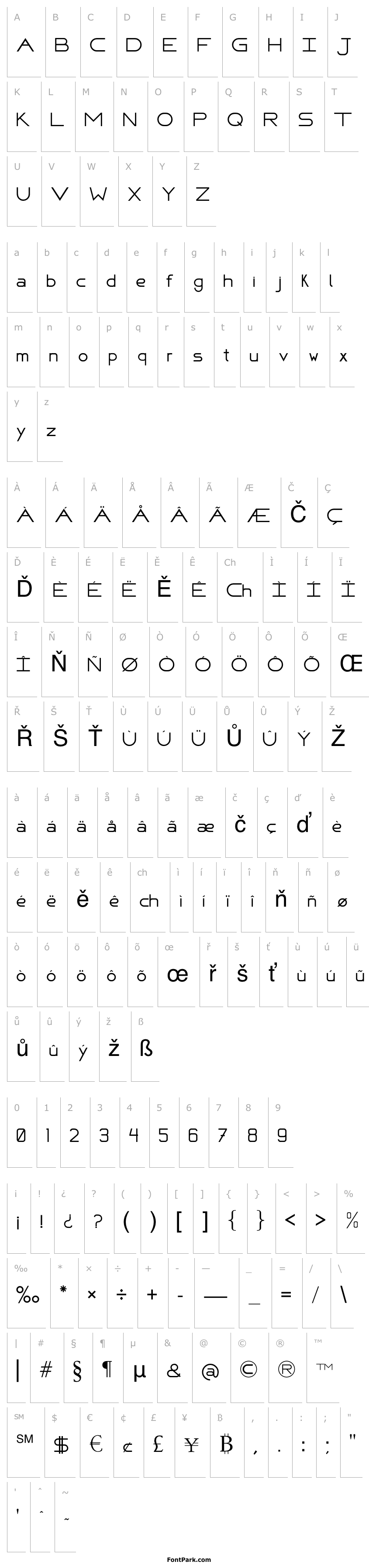 Overview FAFERS Technical Font