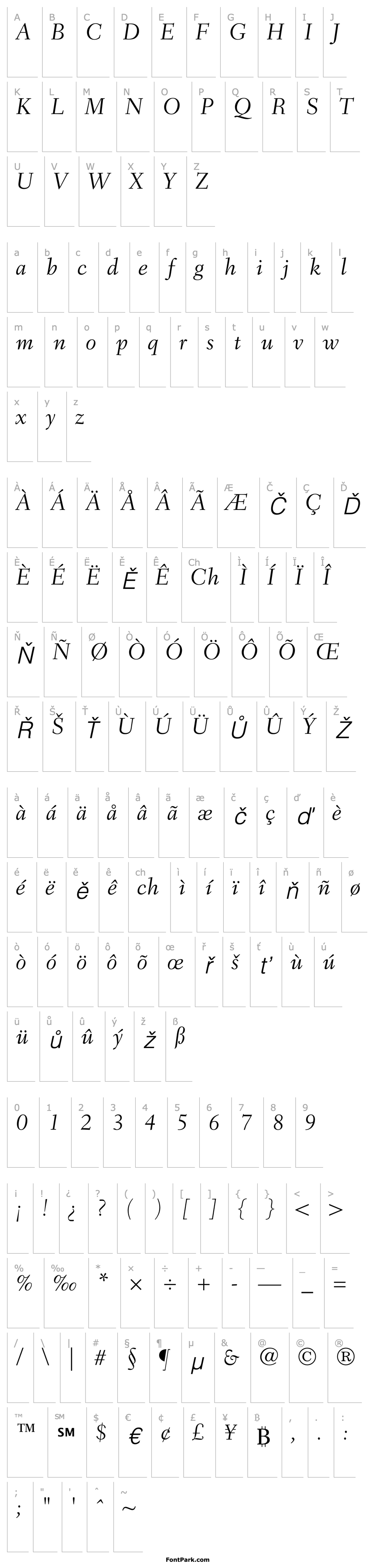 Overview FairfieldLH46-Light Italic