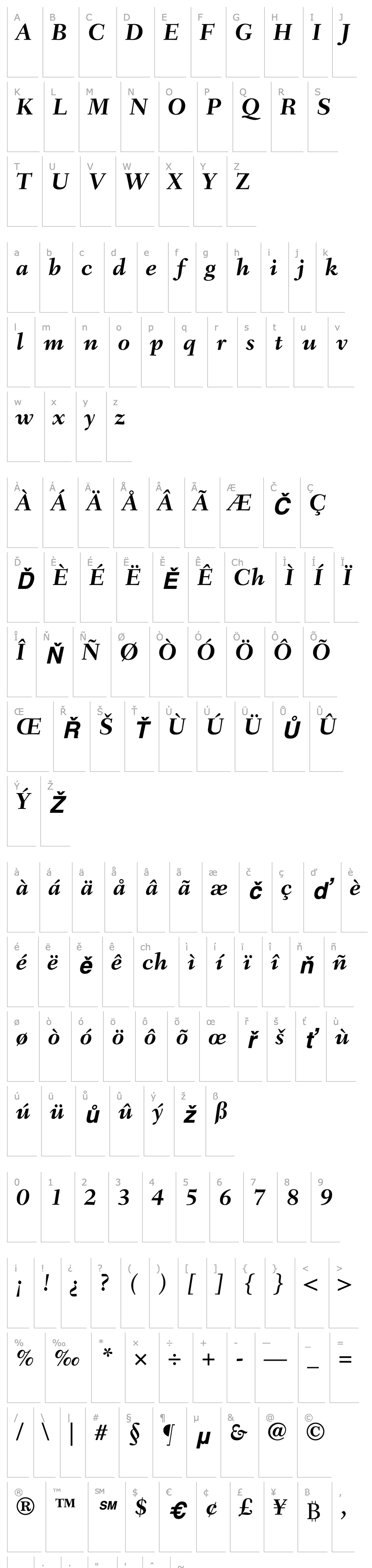 Overview FairfieldLH76-Bold Italic