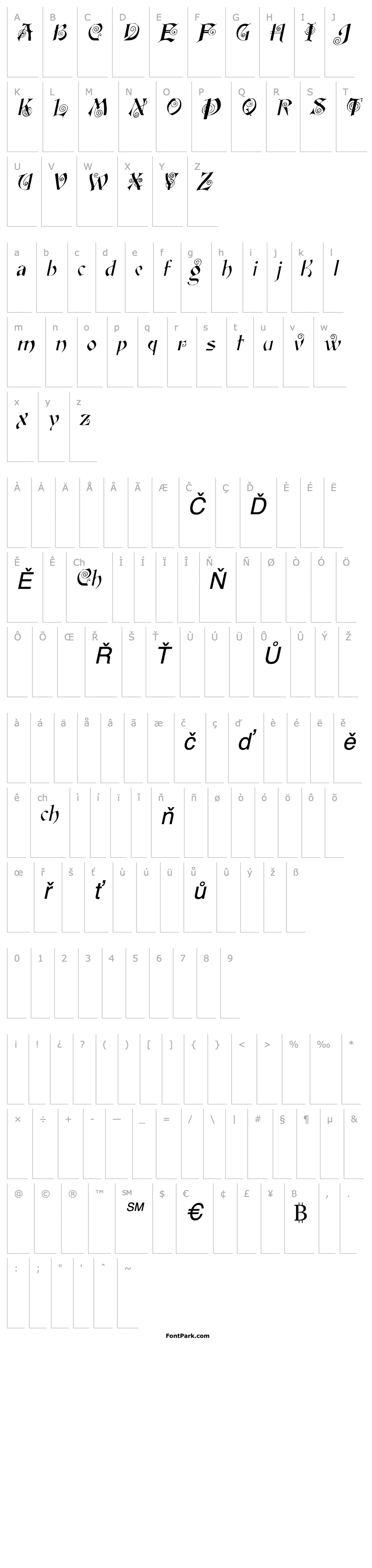 Přehled FairyScrollDisplay Italic