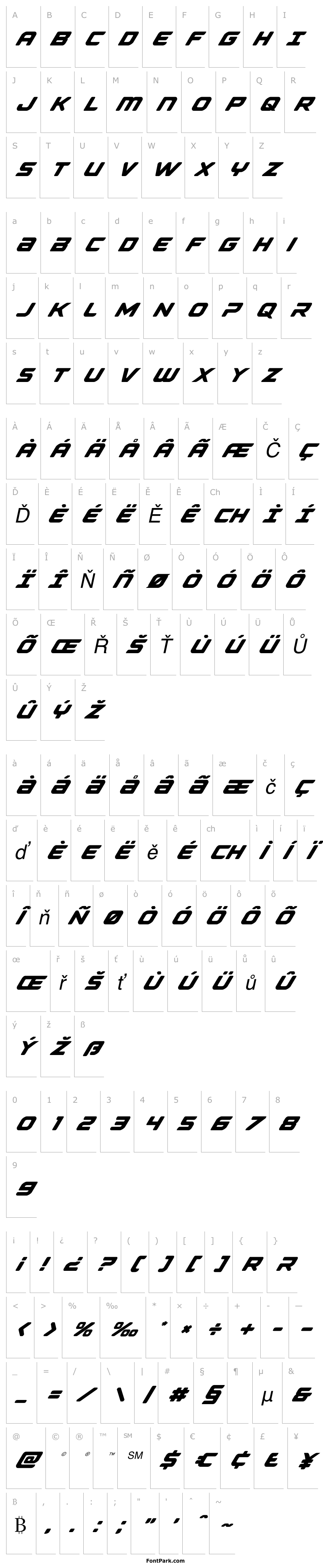 Přehled Falcon Punch Italic