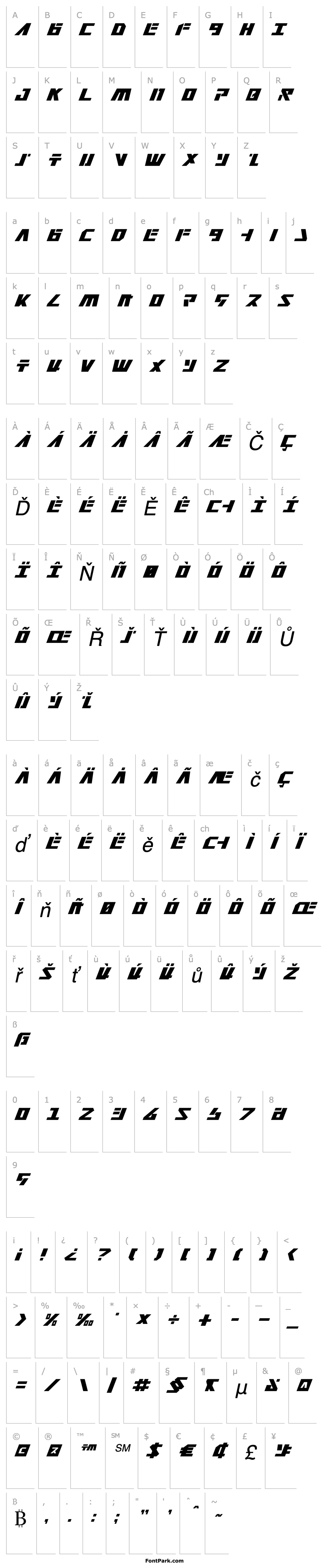 Overview Falconhead Italic