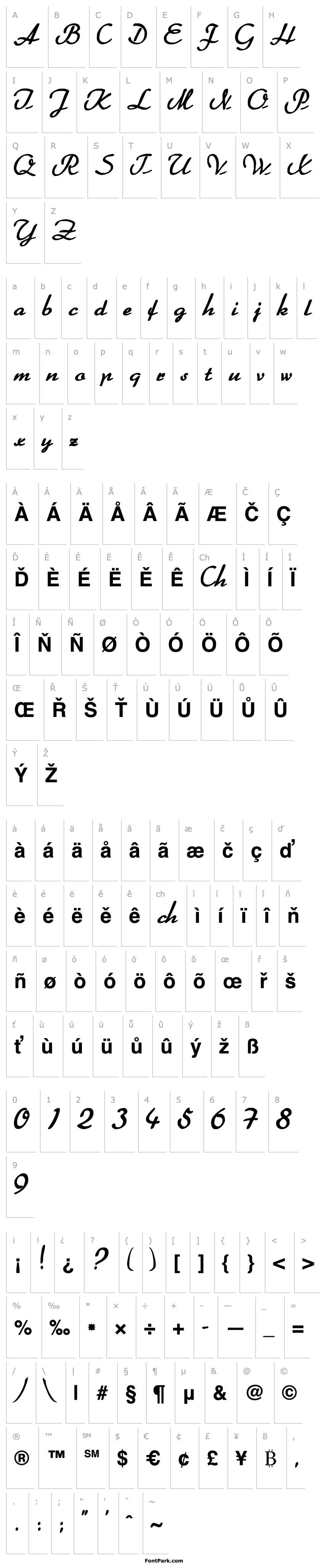 Přehled FalironScriptSSK Bold