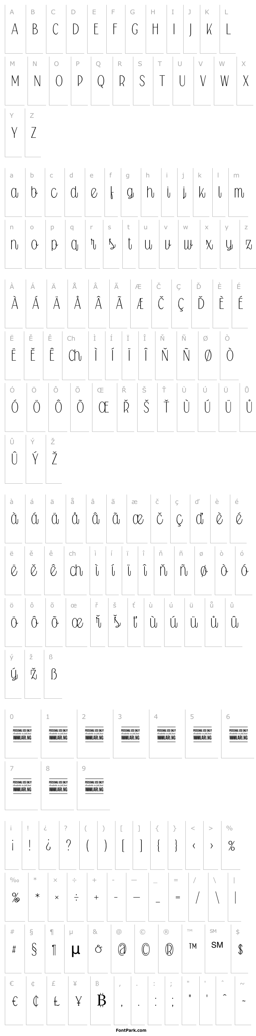 Přehled Falkin Script Upright PERSONAL