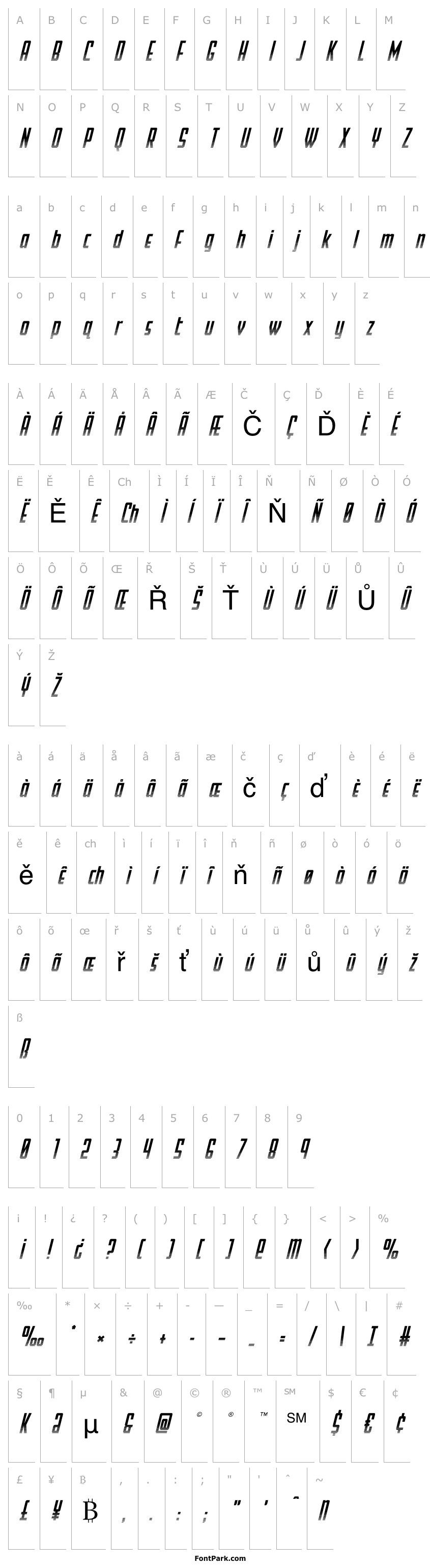 Overview Falzon Halftone Italic