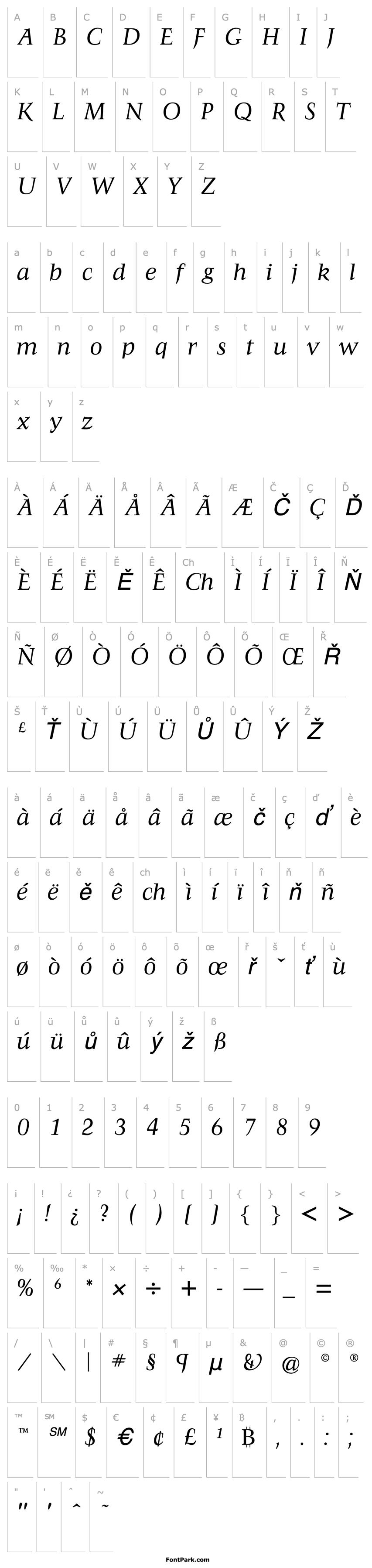 Overview Farringdon-RegularItalic