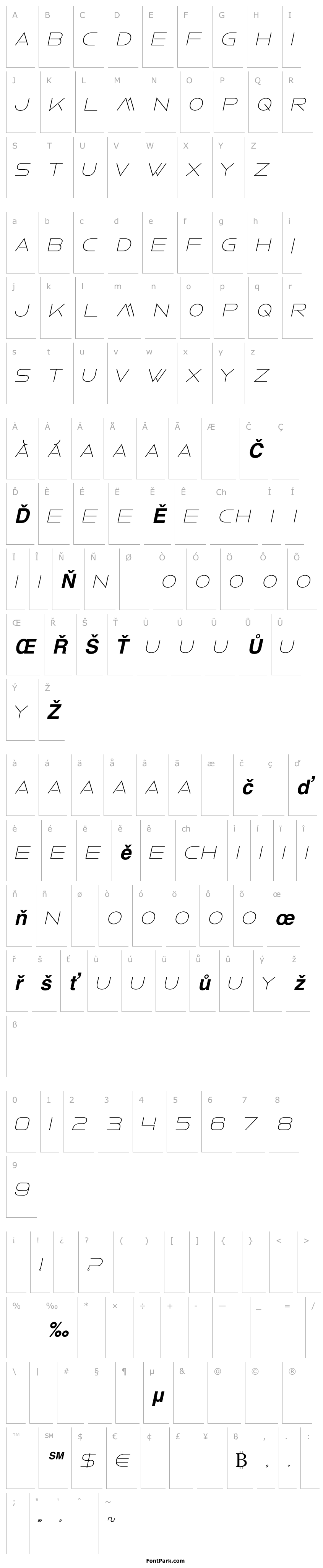 Přehled Faxine Sky Bold Italic