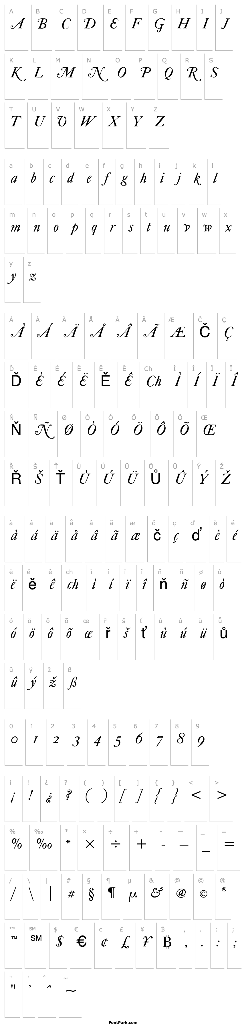 Overview FCaslonFortyTwoAltsITC TT