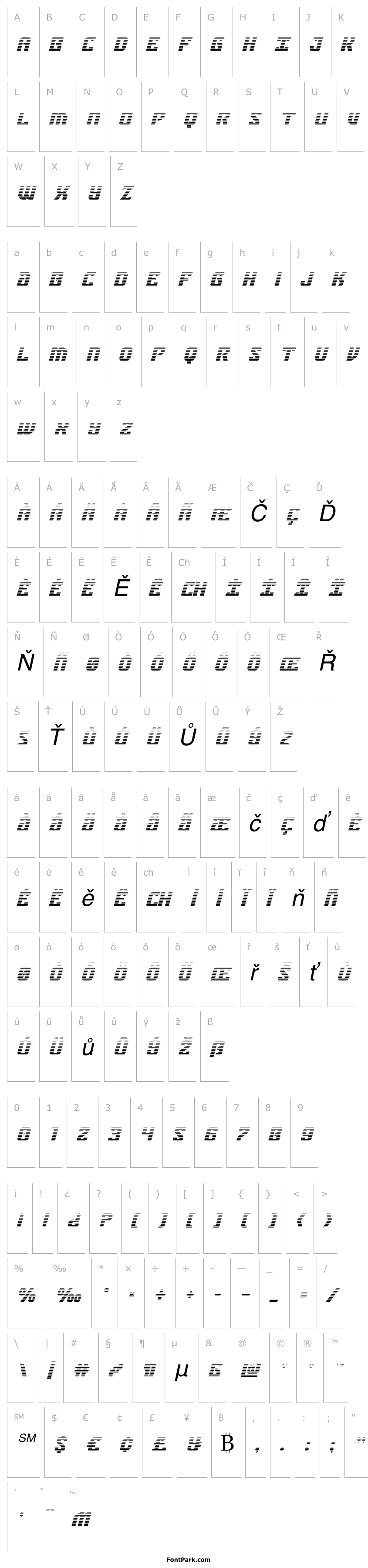 Overview Federal Blue Gradient Italic
