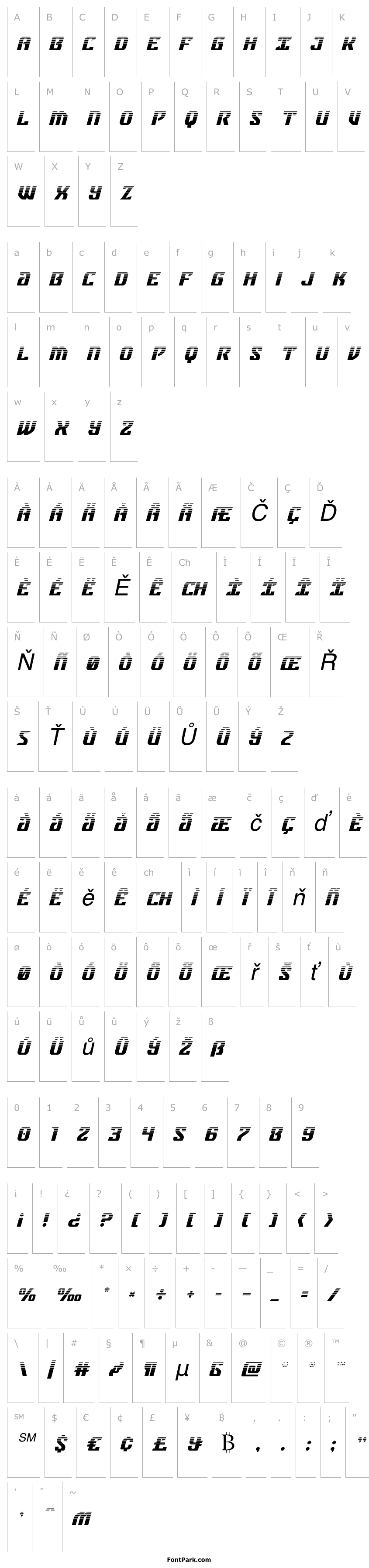Přehled Federal Blue Halftone Italic