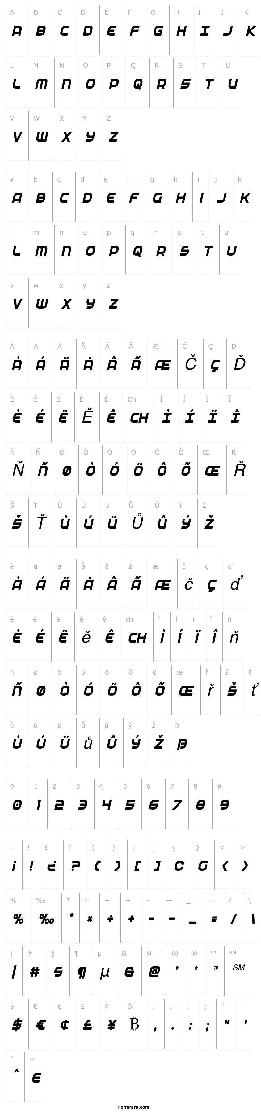 Přehled Federal Service Bold Condensed Italic