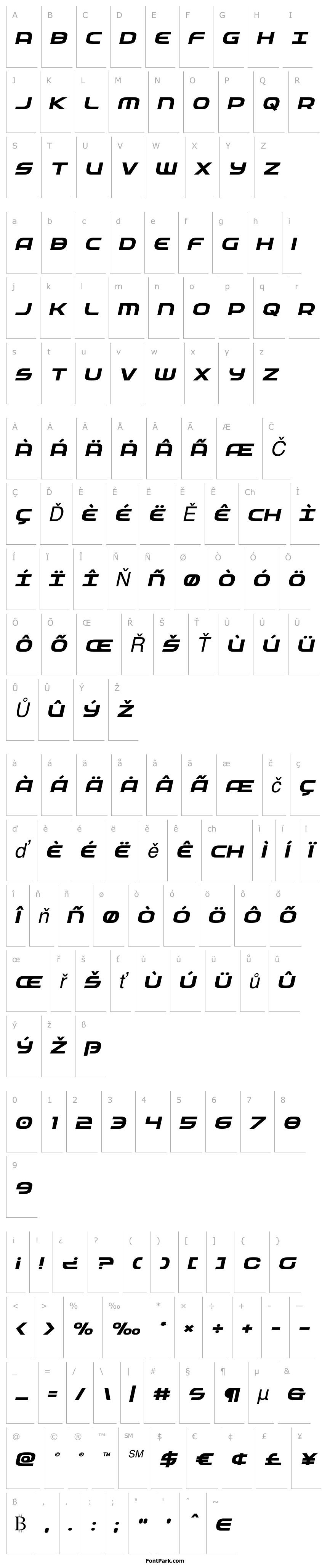 Overview Federal Service Semi-Bold Expanded Italic