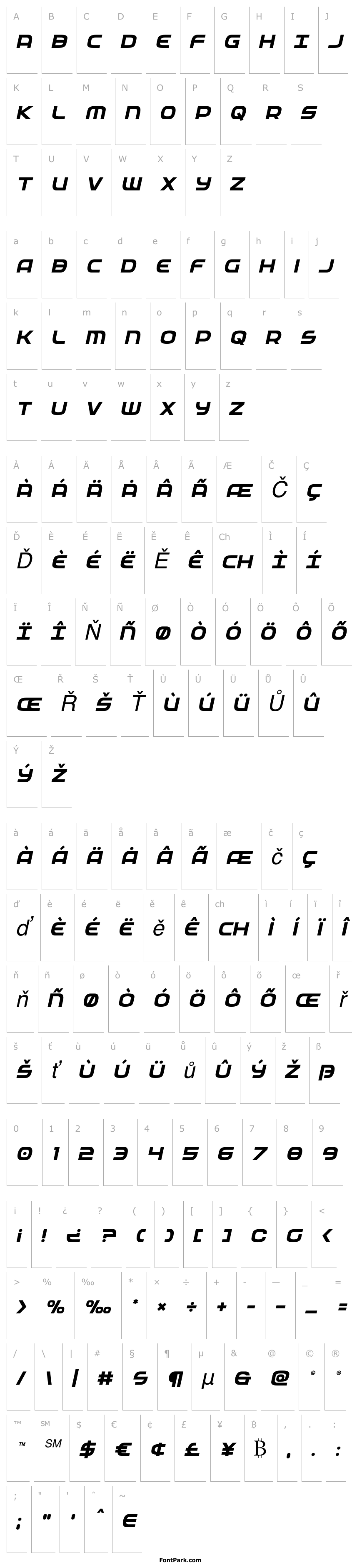 Přehled Federal Service Semi-Bold Italic