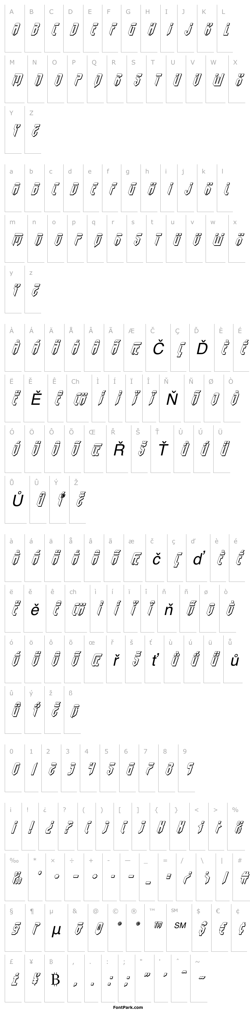 Overview Fedyral 3D Italic