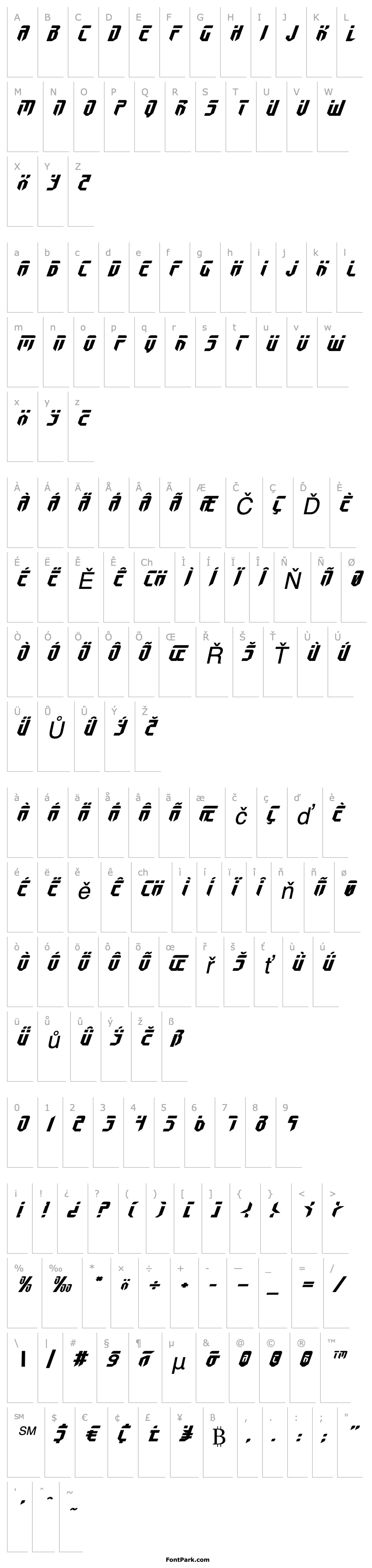 Overview Fedyral Expanded Italic