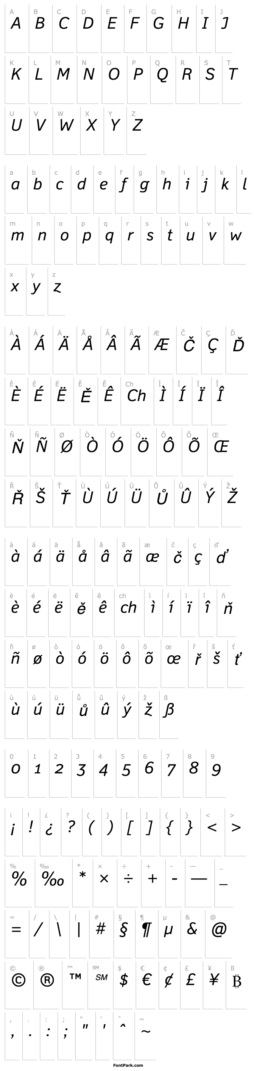 Overview FelbridgeStd-Italic