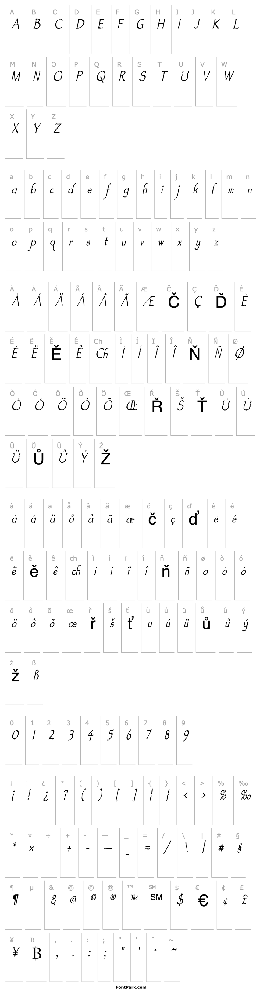 Overview Feldicouth Compressed Italic