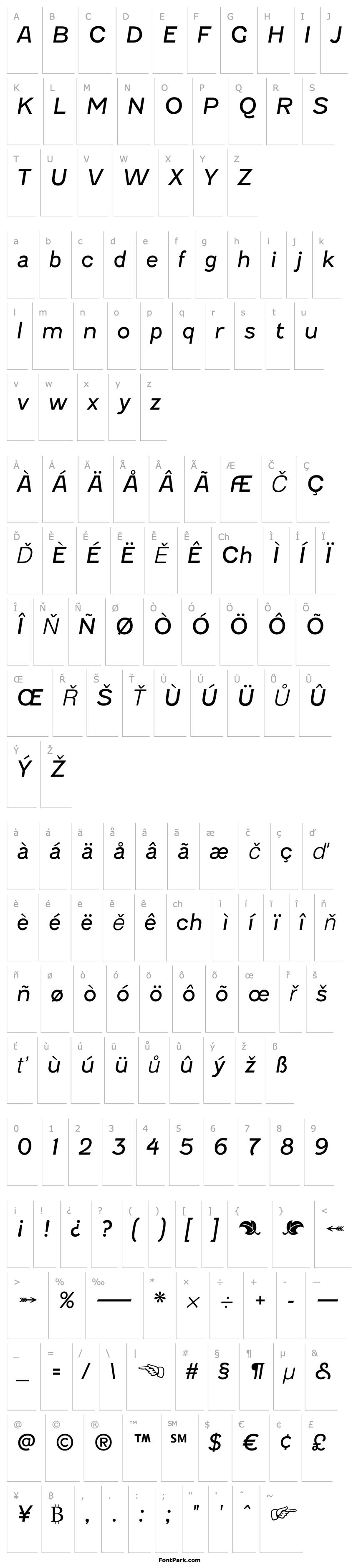 Přehled Fenwick Light Italic