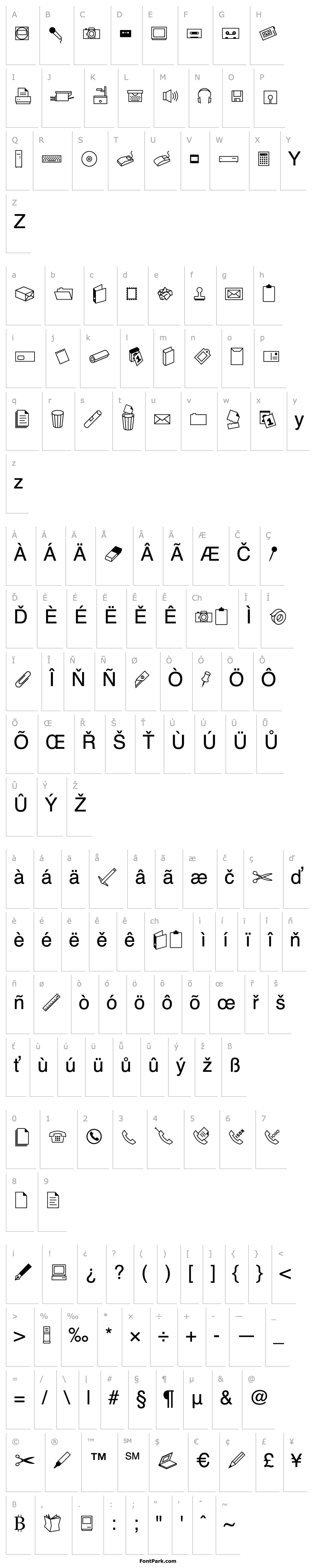 Overview FFDingbats-SymbolsOne