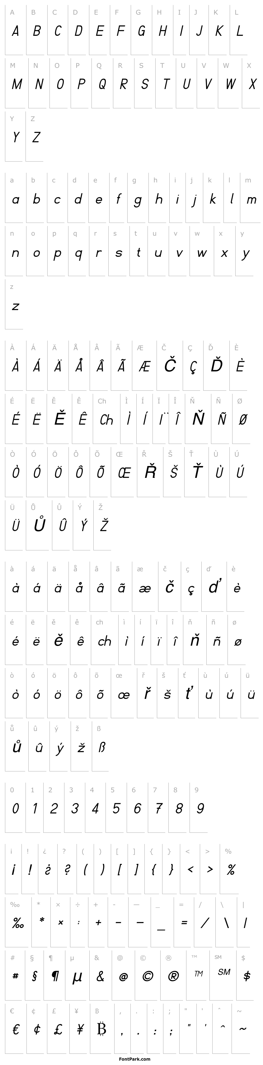Přehled Fibel Nord Italic