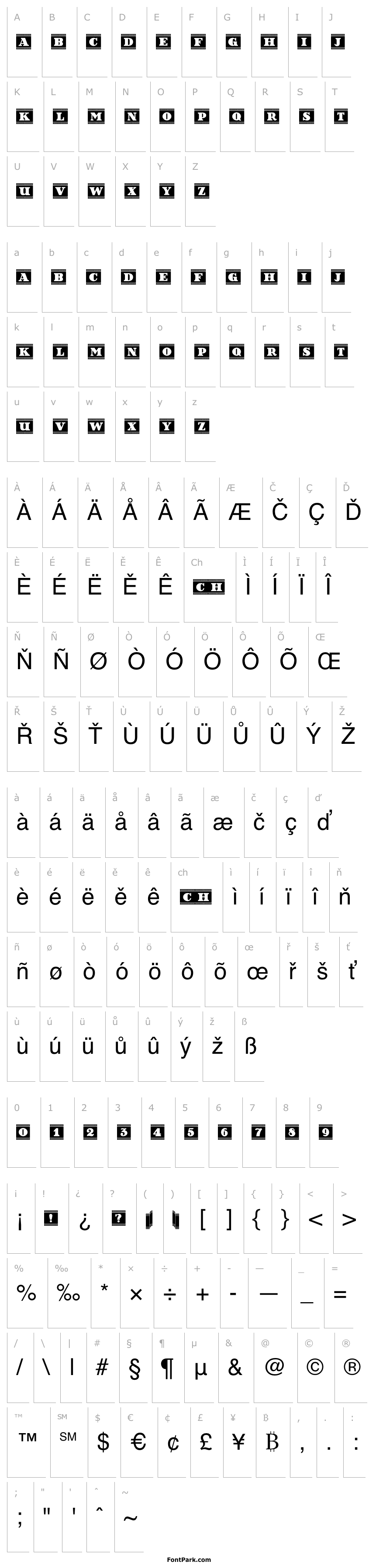 Overview Film Letters Filled Regular