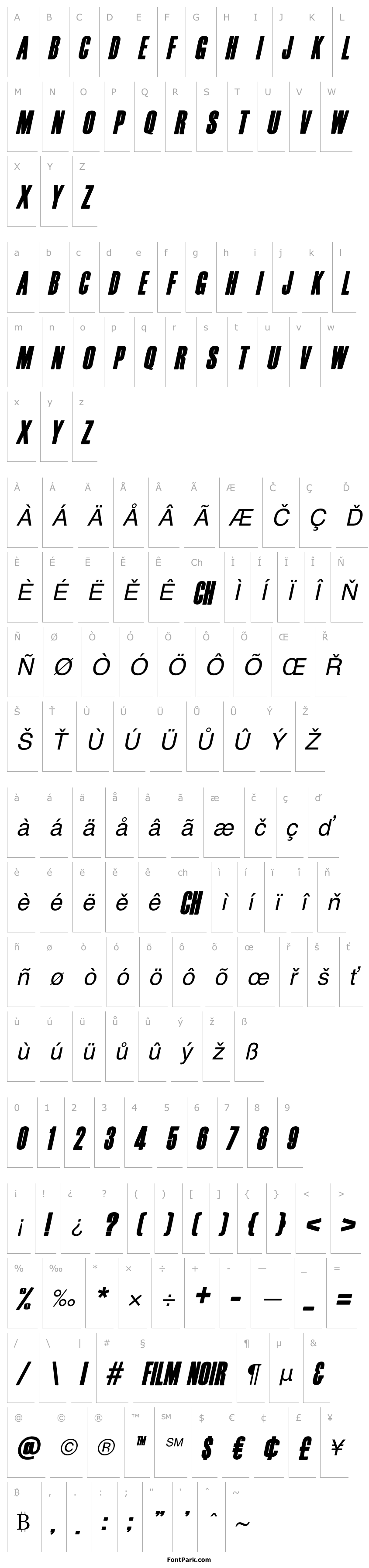 Přehled Film Noir Italic