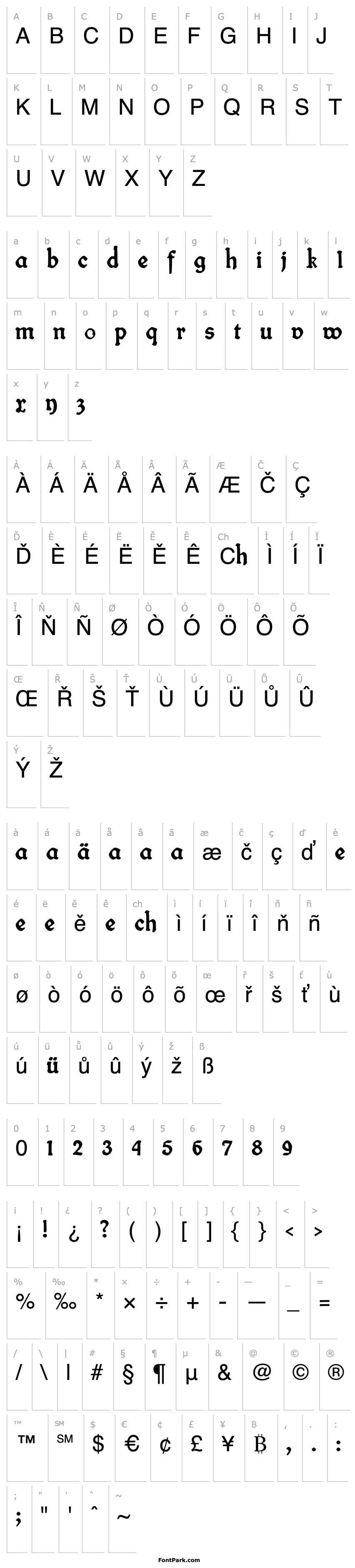 Overview fin fraktur