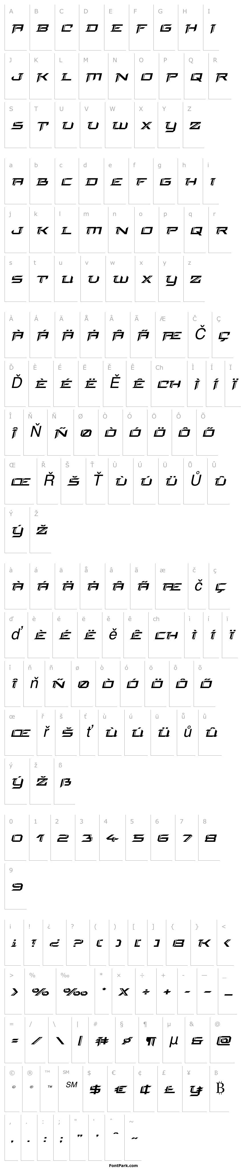 Přehled Final Front Expanded Italic