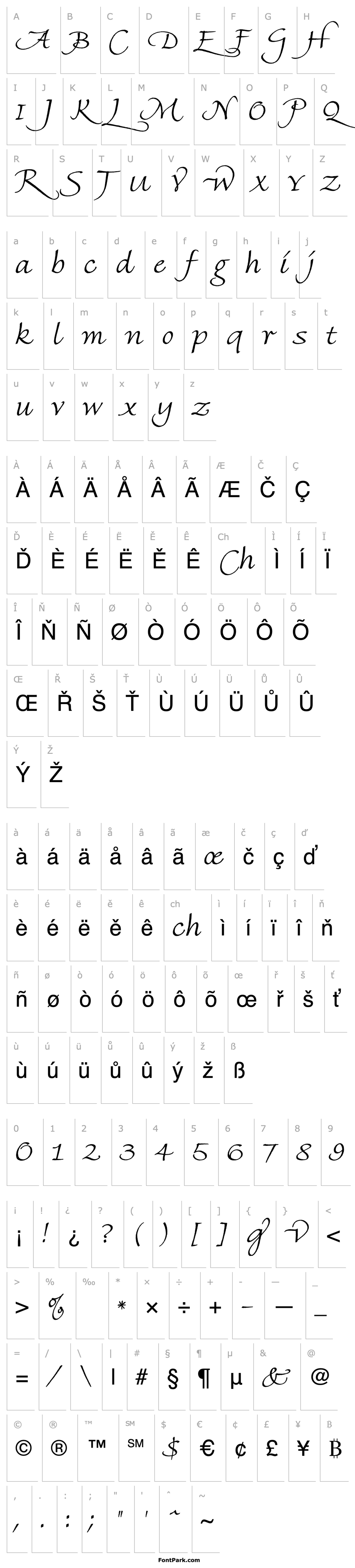 Overview Finehand Swash Regular