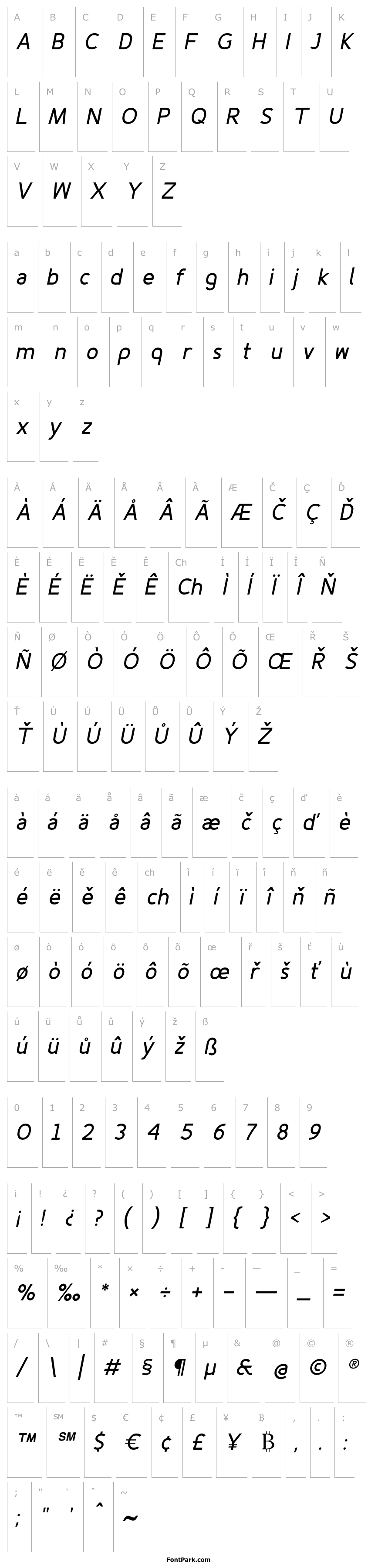 Přehled Fineness Pro Bold Italic