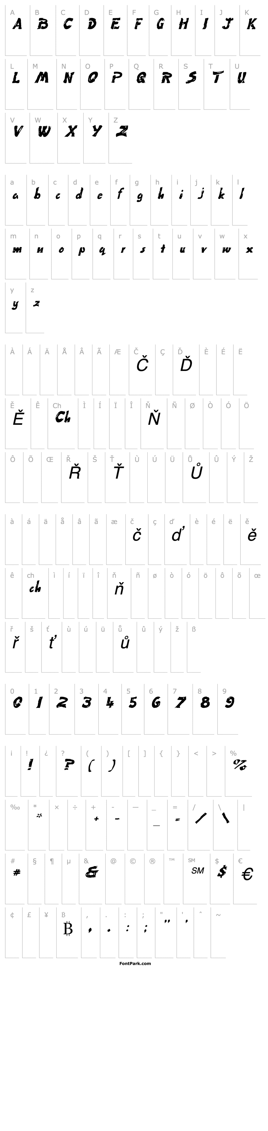 Přehled Fingerpaint Italic