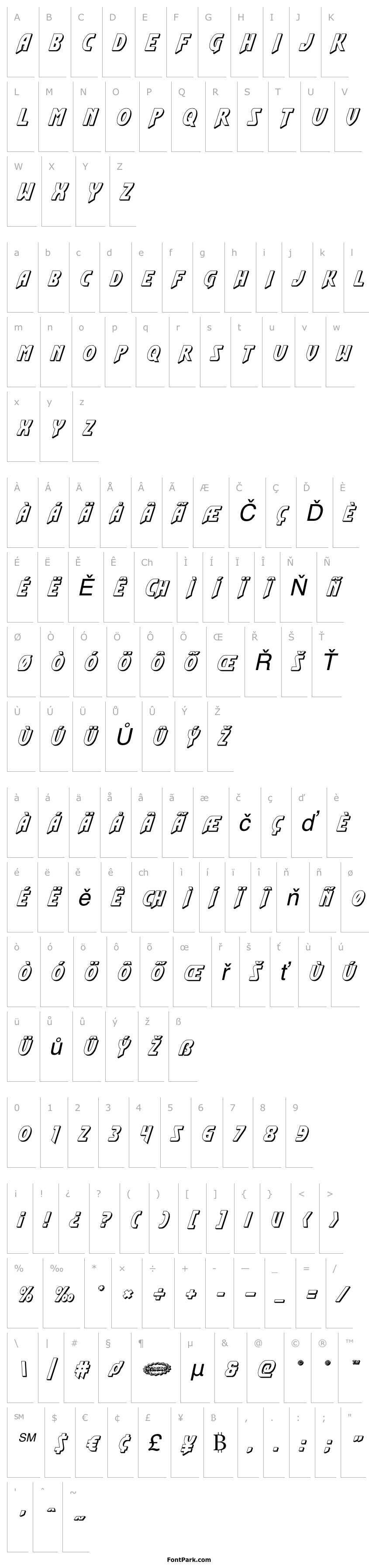 Přehled Flash Rogers 3D Italic