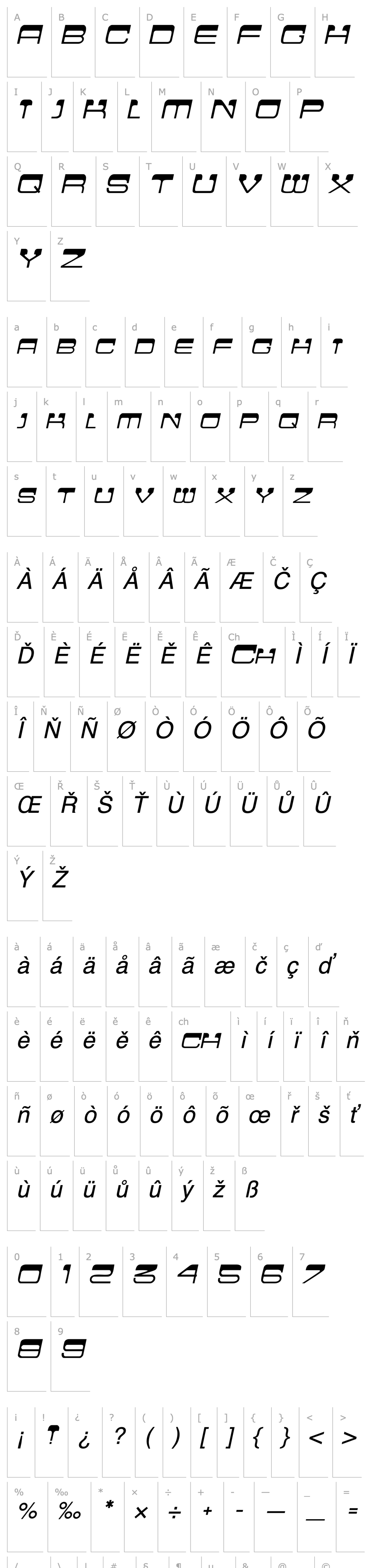 Přehled FlatTopSCapsSSK Italic