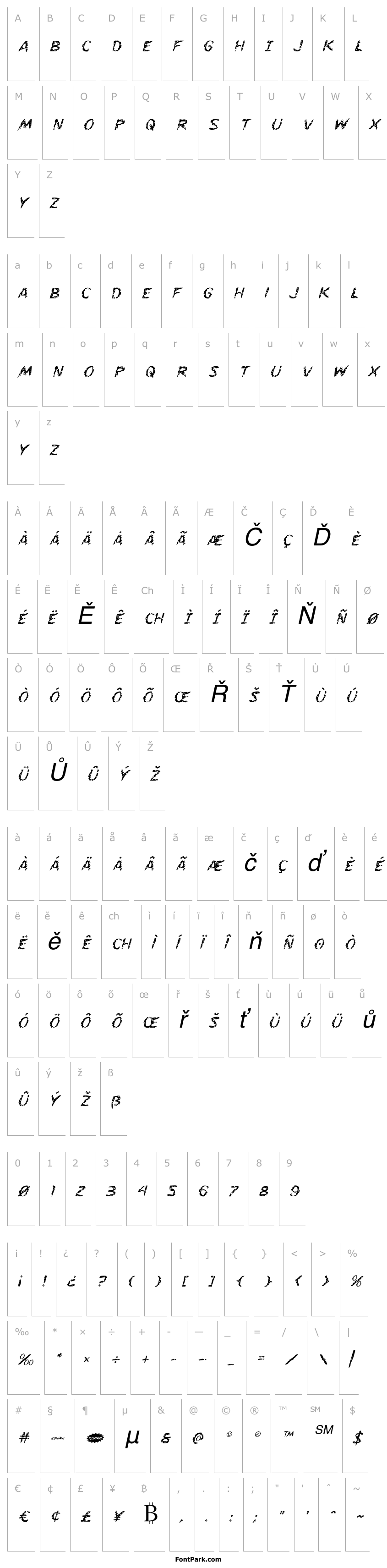 Přehled Flesh-Eating Comic Italic