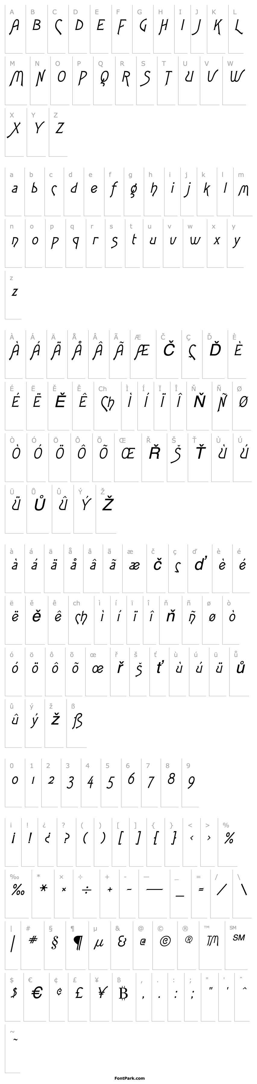 Přehled Fletch Extended Italic