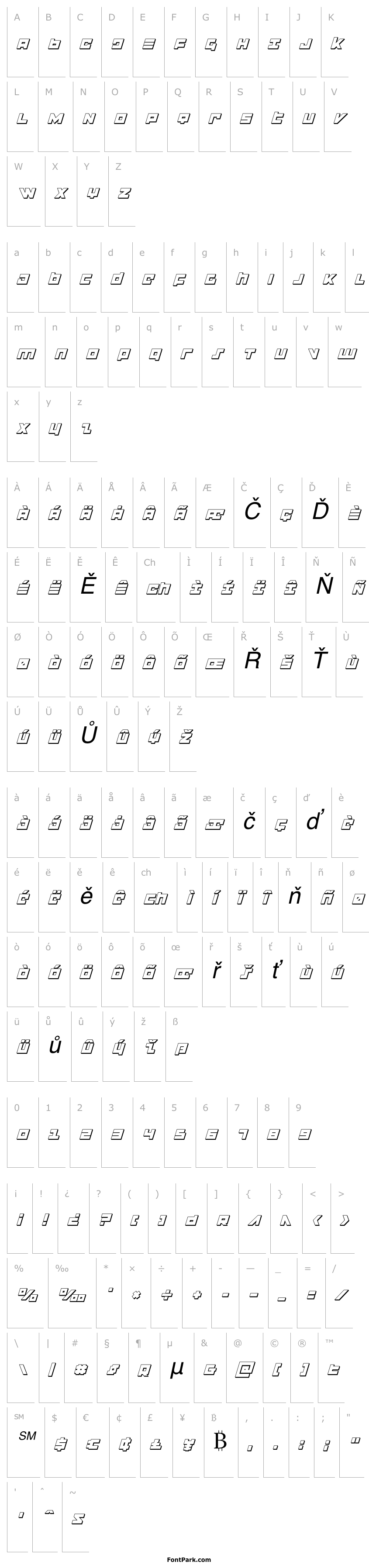 Overview Flight Corps 3D Italic