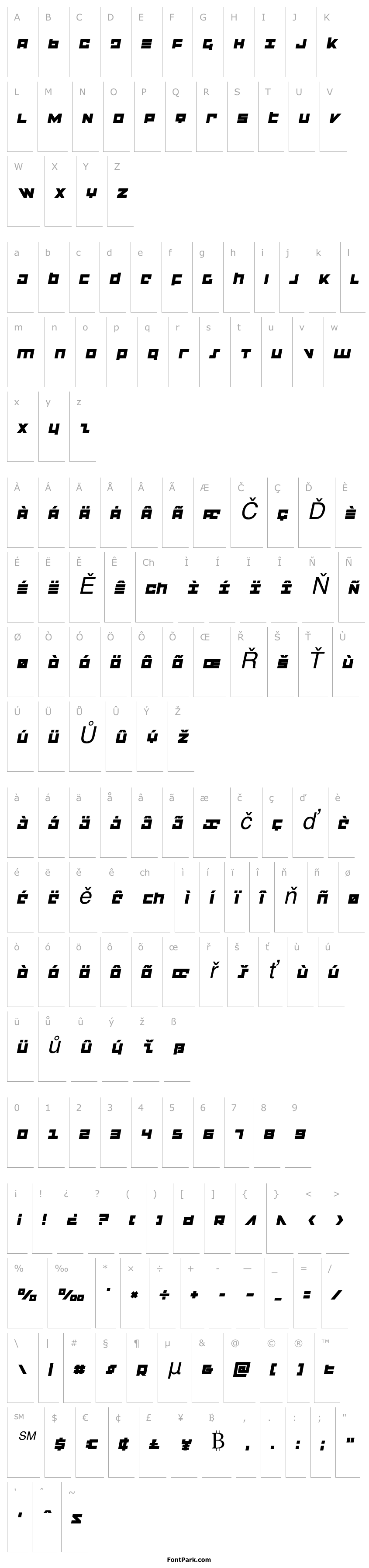 Přehled Flight Corps Semi-Italic