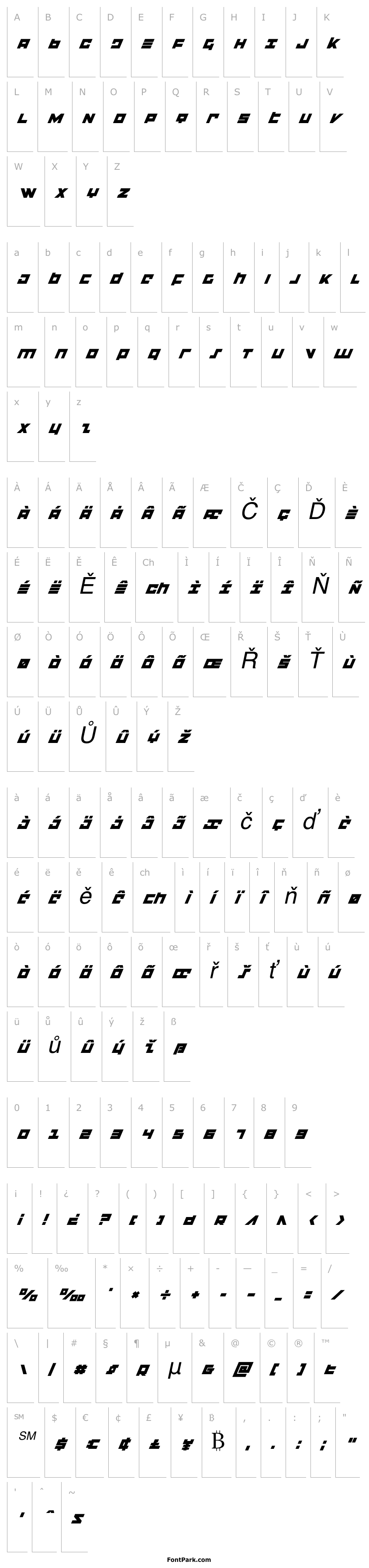 Overview Flight Corps Super Italic