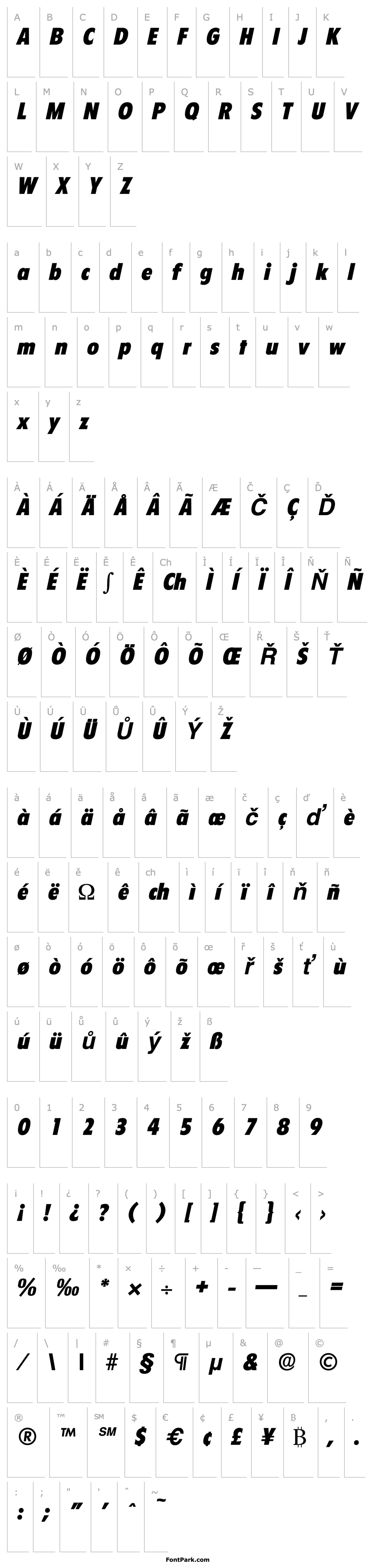 Přehled Florida-Serial-Heavy-RegularItalic